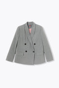 Blazer Rayé Avec Capuche Intégrée