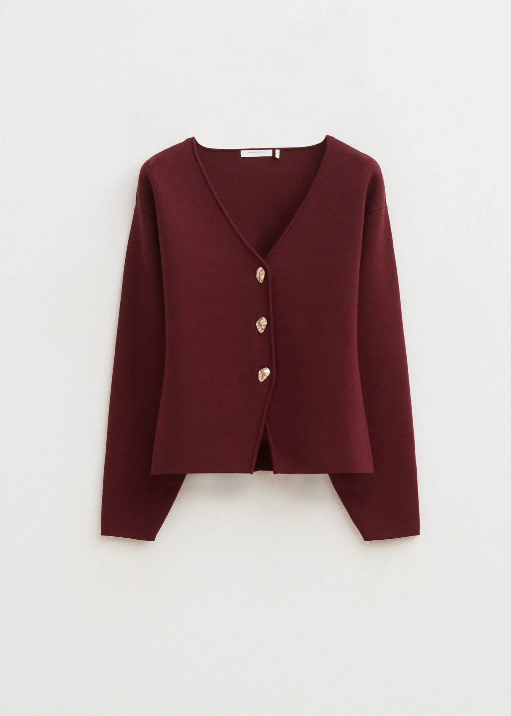 Cardigan à Col V et Boutons Dorés