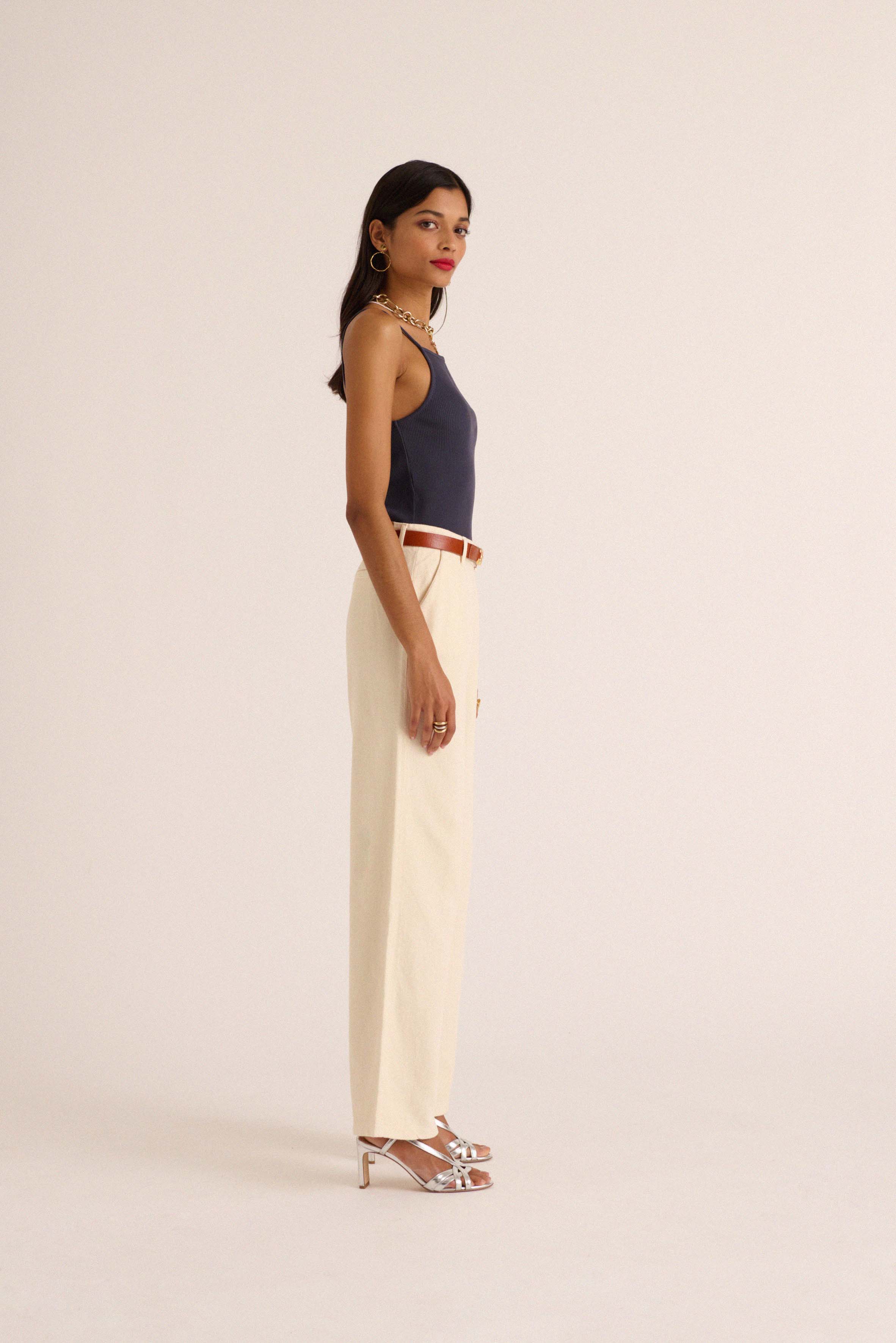 Pantalon Large en Coton