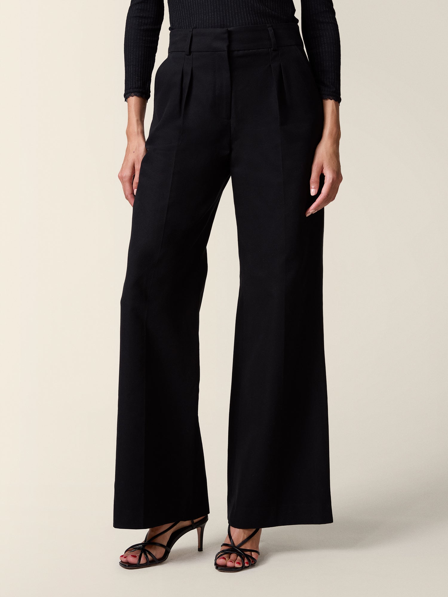 Pantalon Large Taille Haute