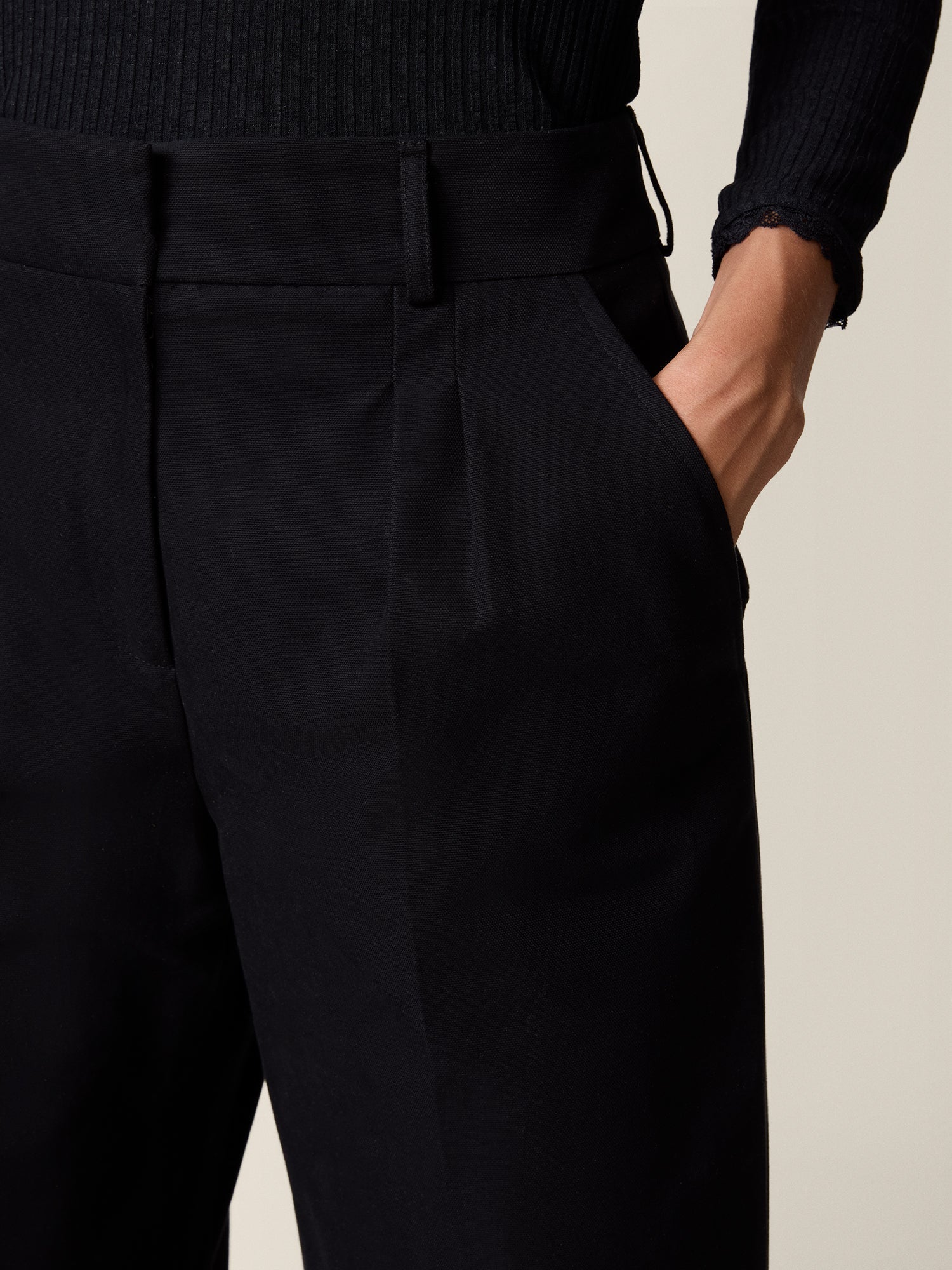 Pantalon Large Taille Haute