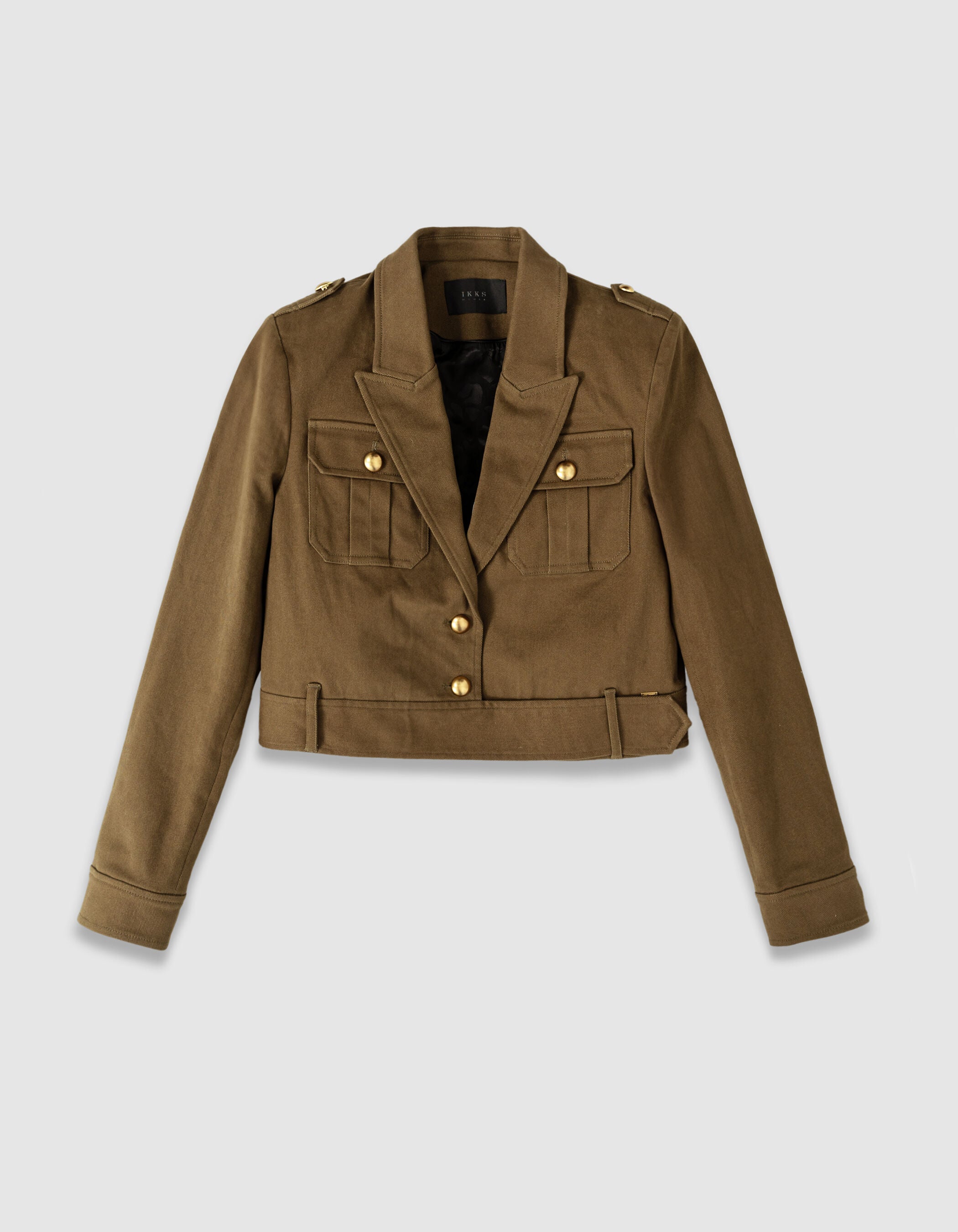 Veste Courte en Coton Structuré