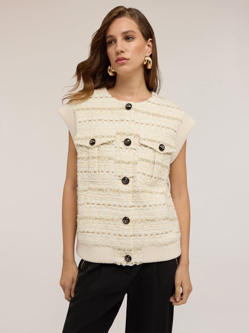 Gilet Sans Manches Texturé