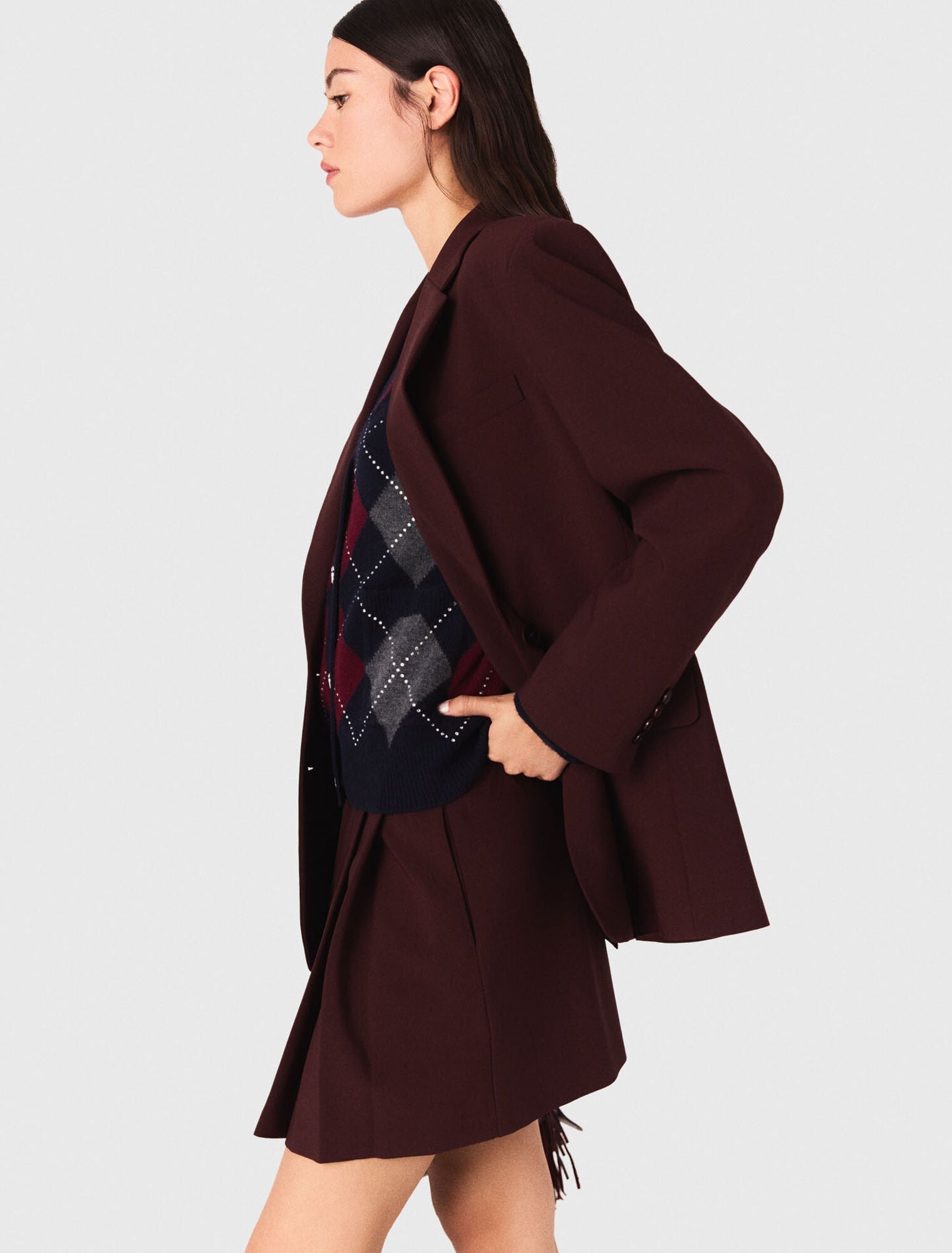 Manteau Ceinturé Oversize en Laine