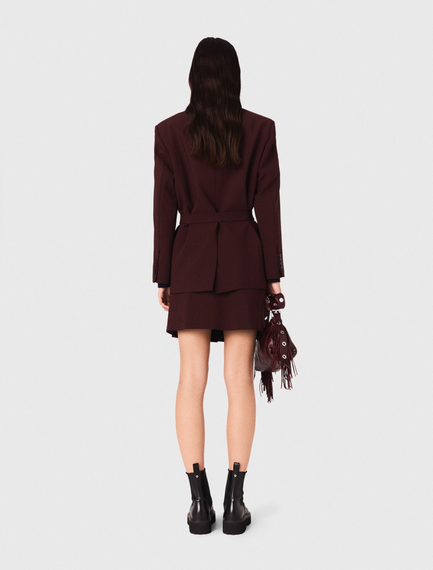 Manteau Ceinturé Oversize en Laine