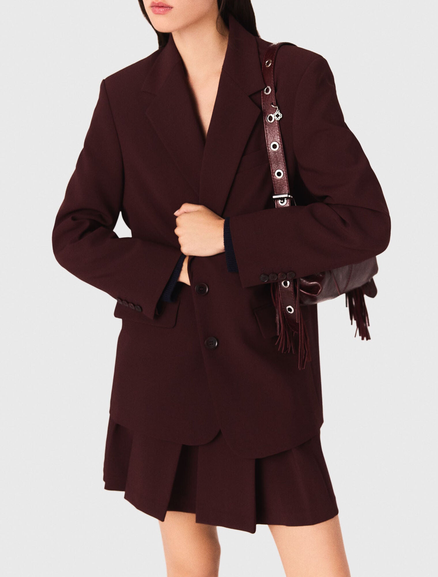 Manteau Ceinturé Oversize en Laine