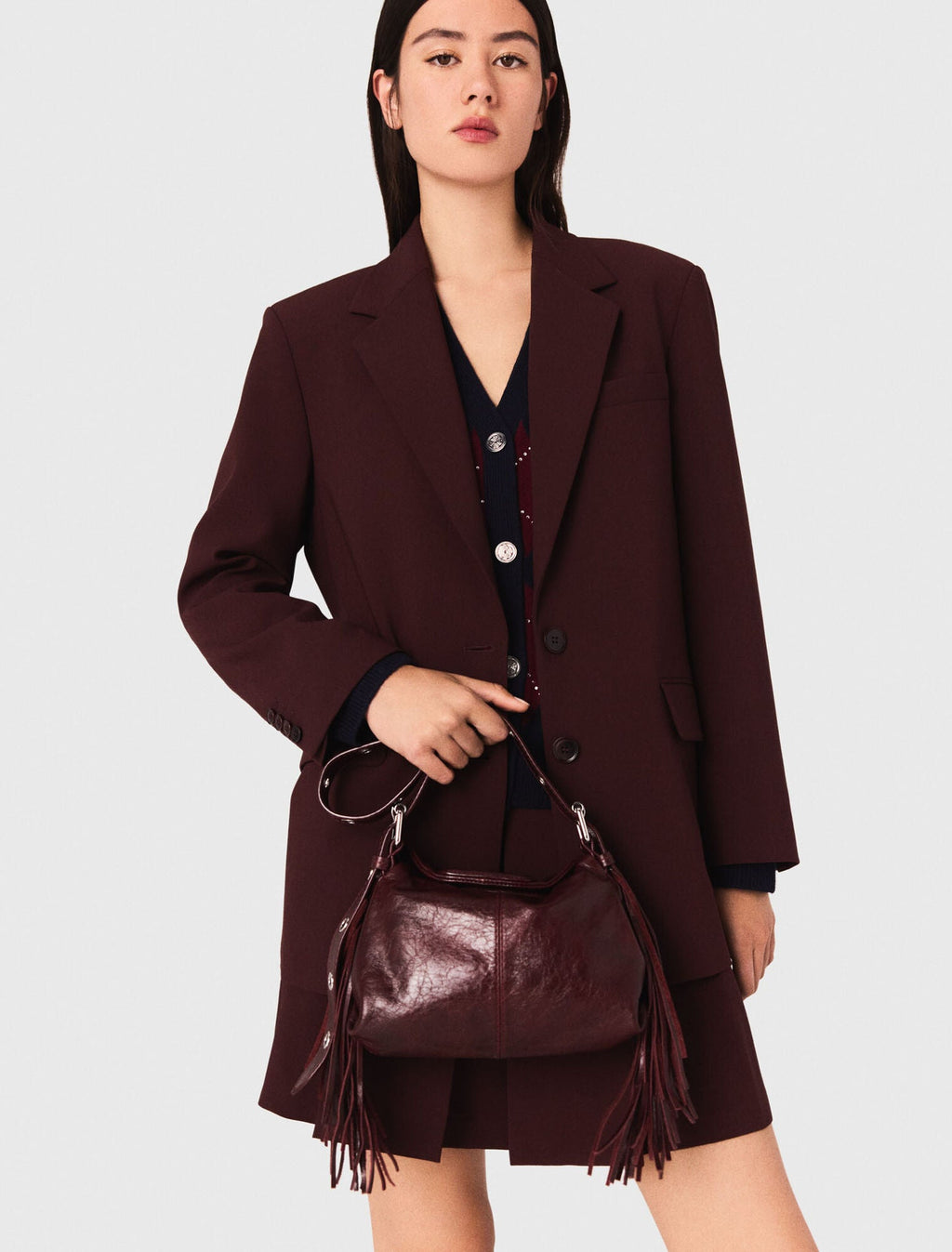 Manteau Ceinturé Oversize en Laine