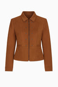 Veste Courte Structurée à Fermeture Zippée