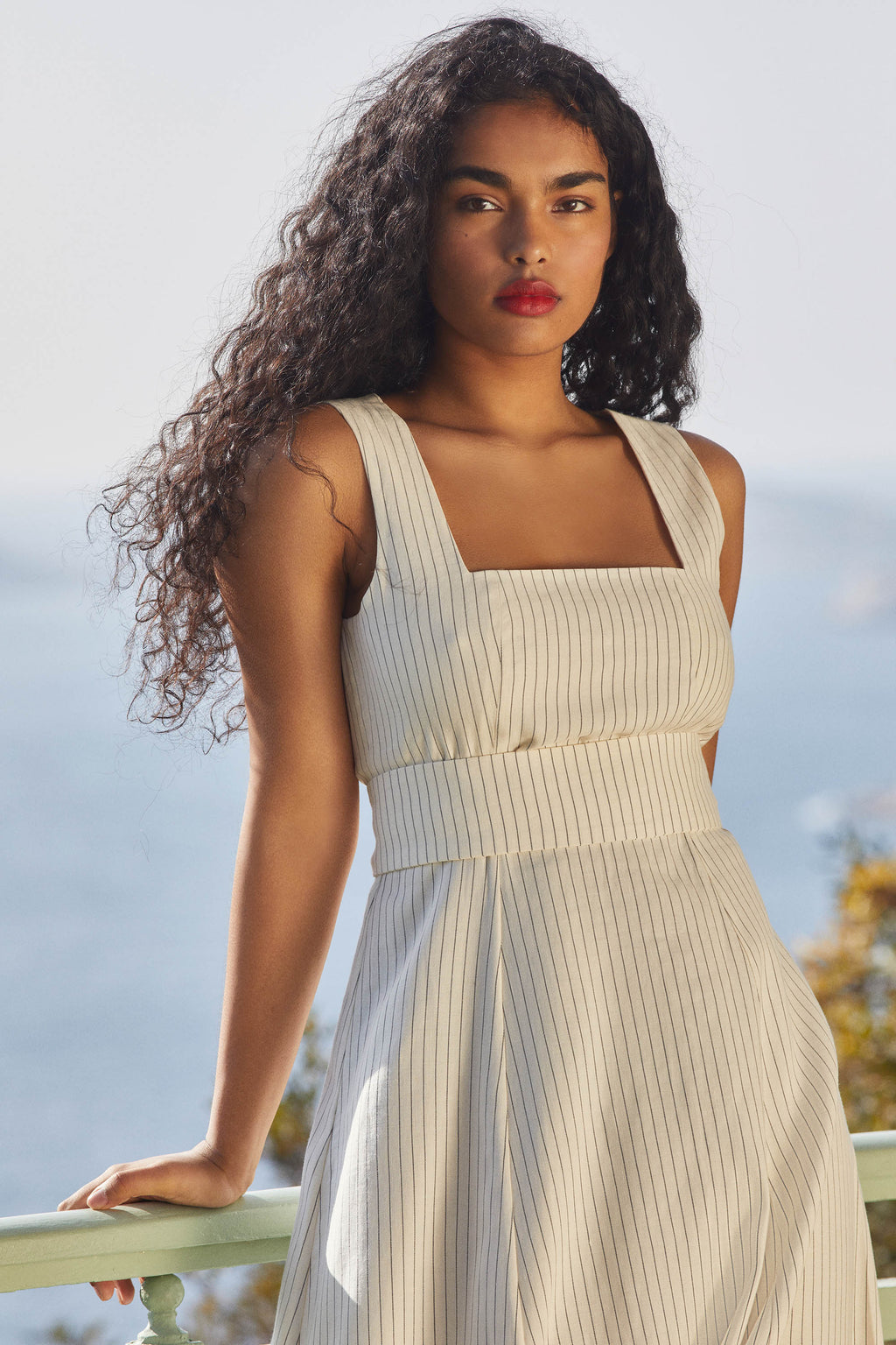 Robe Midi A Encolure Carrée | Élégante & Intemporelle | Été & Occasions Chic | Coton Texturé