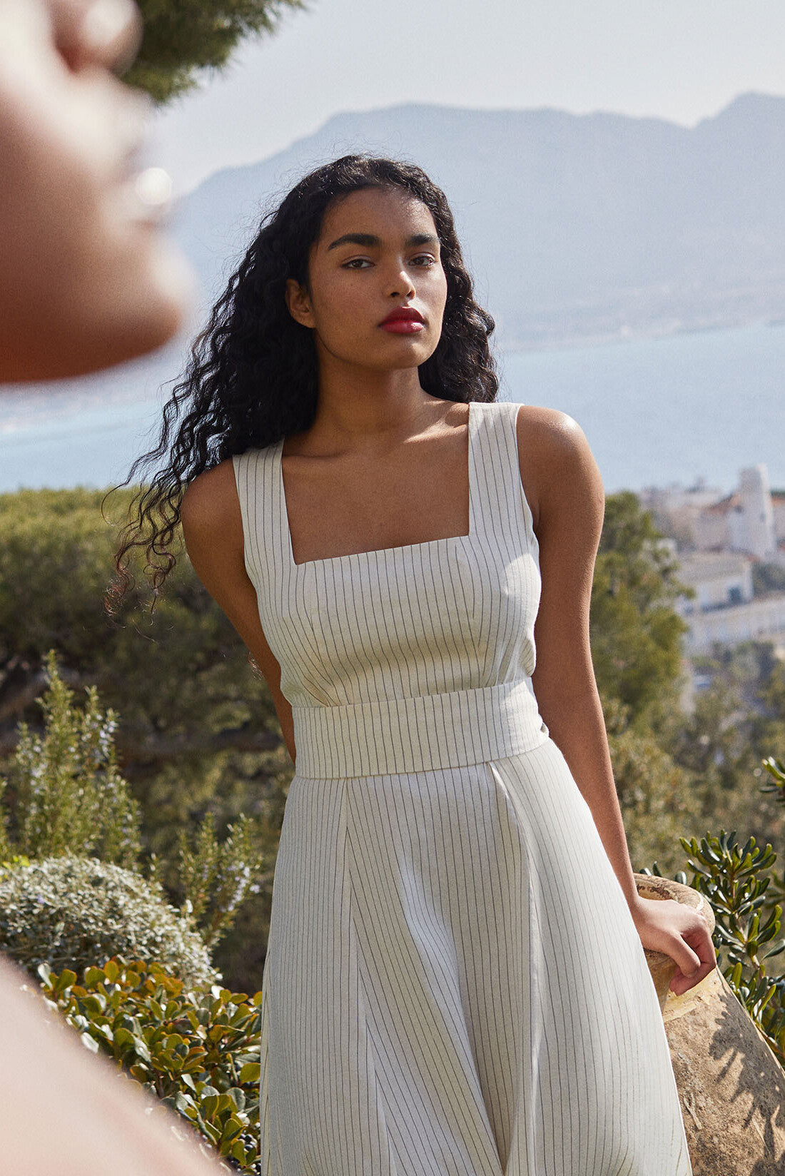 Robe Midi A Encolure Carrée | Élégante & Intemporelle | Été & Occasions Chic | Coton Texturé