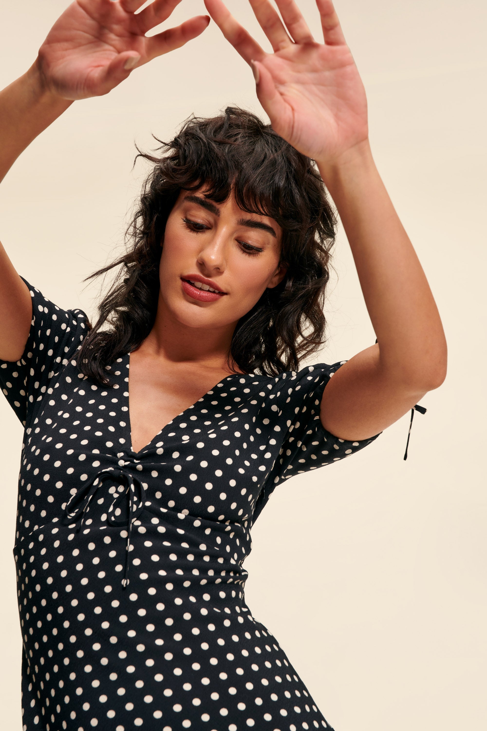 Robe Courte À Pois | Rétro & Féminine | Été & Sorties Décontractées