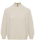 Pull Col Montant Fendu en Maille Douce